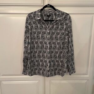 Talbots  Black and White Patterned women’s Shirt